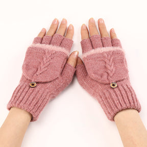 Wool Fingerless Gloves Women's Warm Fashionable Knitted Half Finger Oversleeves My Store