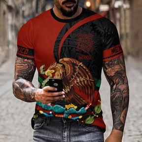 Eagle And Snake T-shirt Loose Round Neck Men's Short Sleeve T-shirt My Store