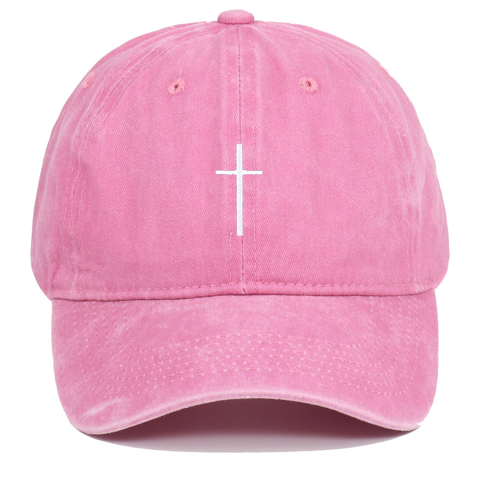 Cross Embroidered Peaked Cap Baseball Cap Letter Sun Hat My Store