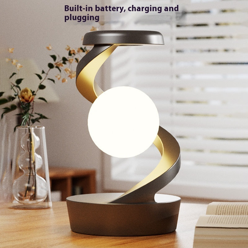 Rotating Moon Desk Lamp With Phone Wireless Charging Sensor Control Table Lamps Decorative Desktop Lamp Small Night Lamp Home Decor My Store