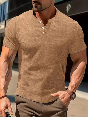 Men's Solid Color Casual Fashion Short Sleeved Shirt My Store