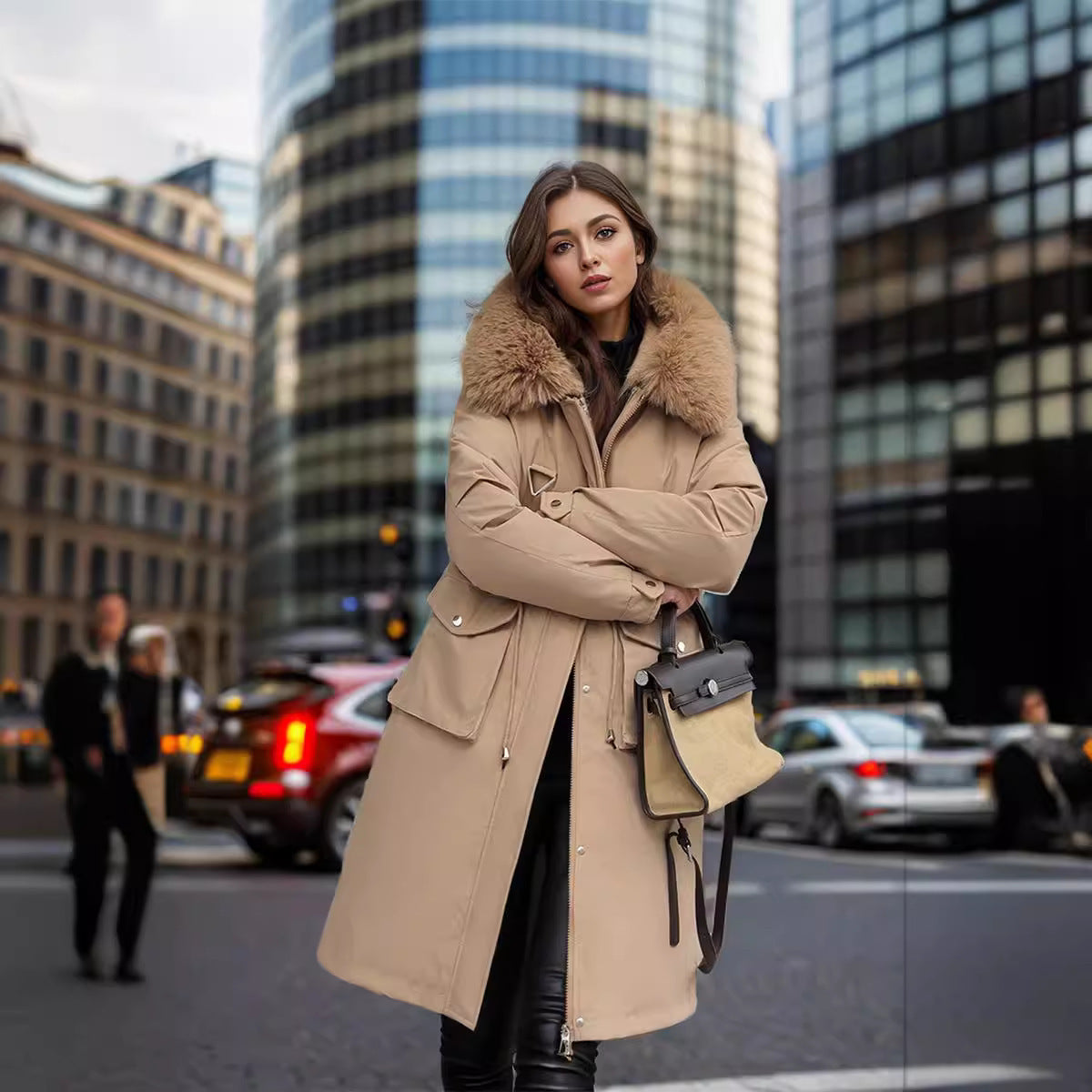 Parka Women's Overknee Long Cotton Coat Jacket Trench Coat My Store