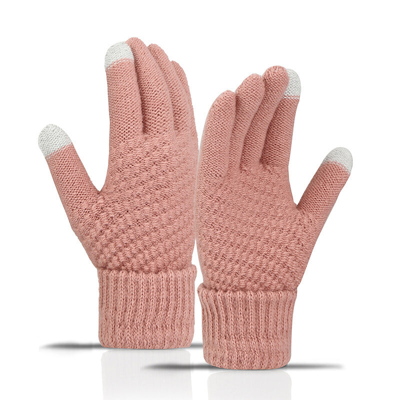 Fleece-lined Wind-proof And Cold Protection Cycling Knitted Warm Gloves My Store