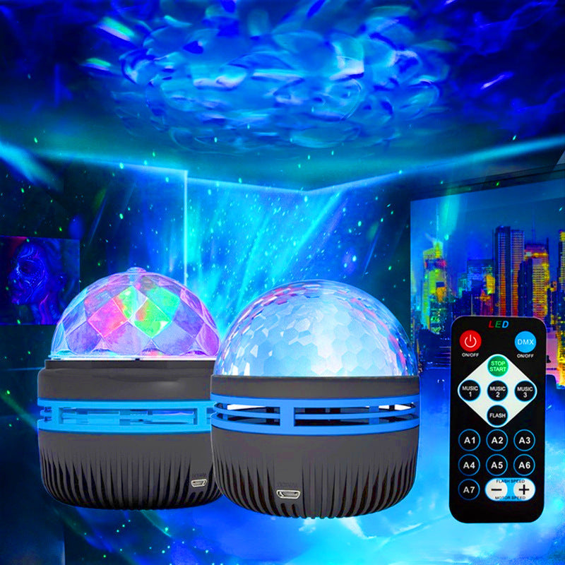 LED Star Galaxy Projector Lamp Spotlight Colorful Rotating Magic Ball Bedroom Atmosphere Lamp Bar KTV Disco Party Stage Light My Store