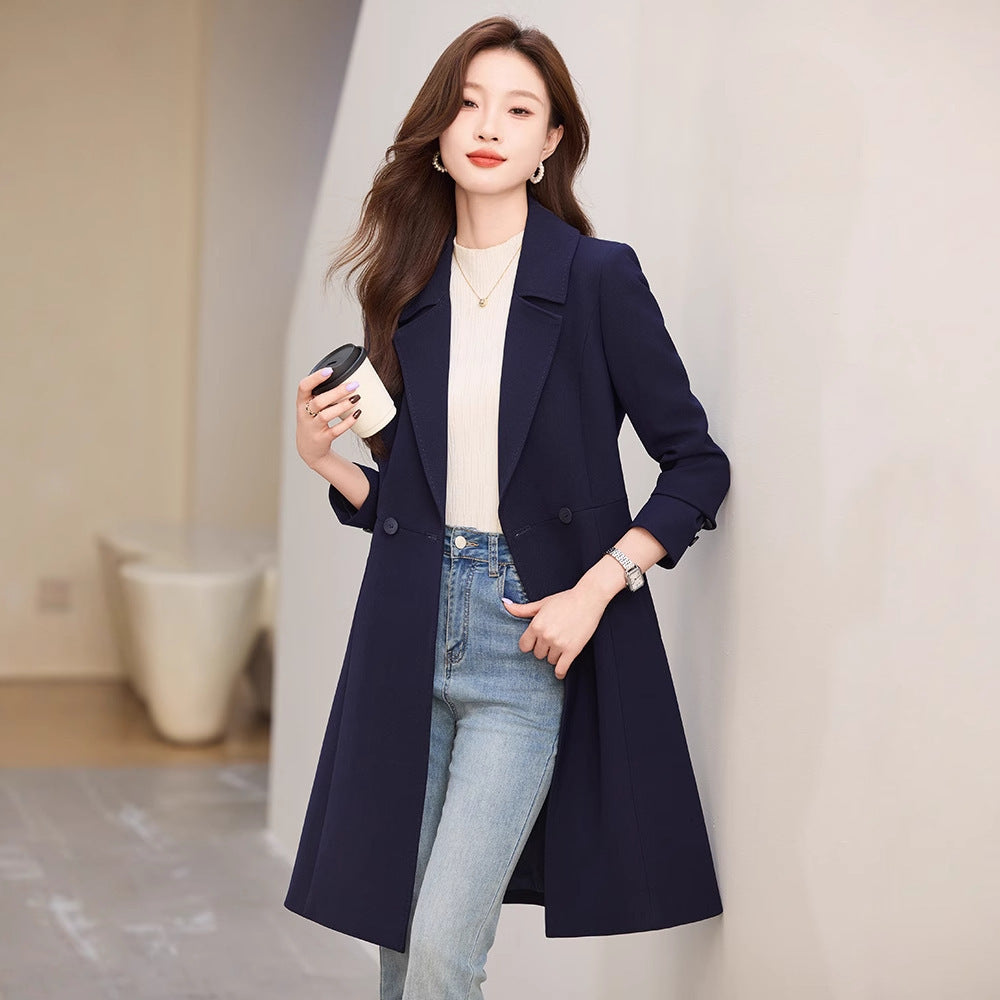 Black Suit Trench Coat Coat For Women Autumn My Store