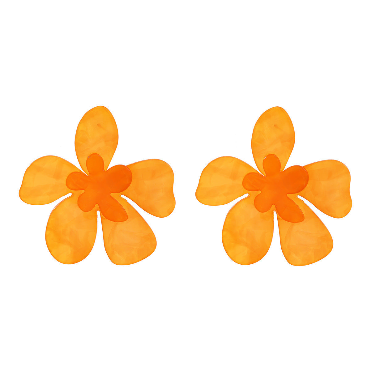 Women's Artistic Cellulose Acetate Sheet Flower Stud Earrings My Store