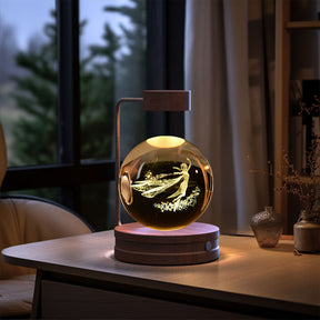 Crystal Ball Cosmic Dinosaur Indoor Night Light USB Power Warm Bedside Light Birthday Gift Night Lamp My Store