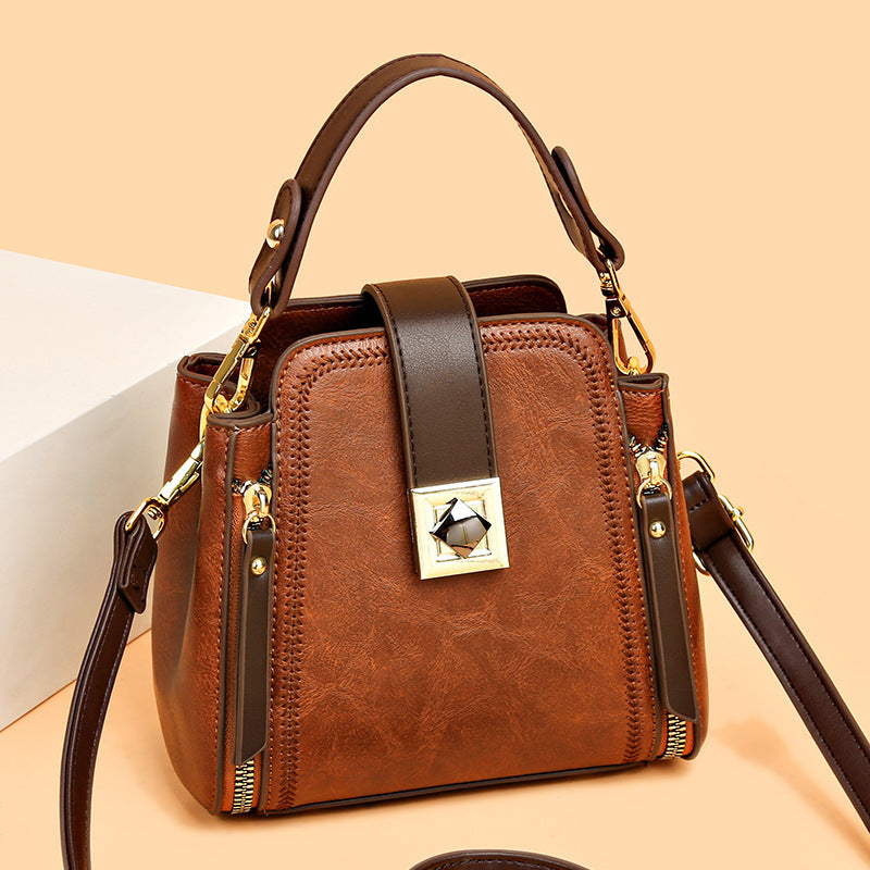 Women's Retro Easy Matching Soft Leather Textured Handbag Shoulder Crossbody My Store