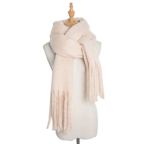 Mohair Twist Braid Plush Scarf For Women Winter Thickened My Store