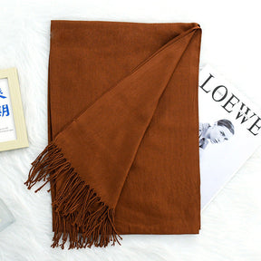 Annual Meeting Warm Cashmere Tassel Scarf My Store