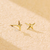 Sterling Silver Simple Stud Earrings Glossy My Store