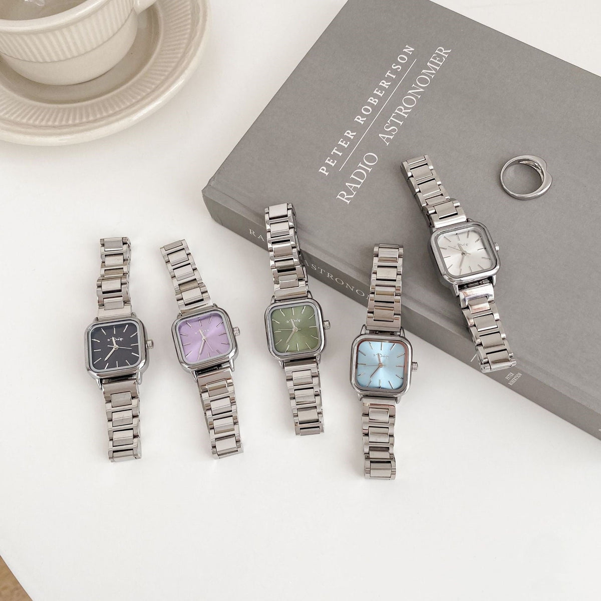 Retro Small Square Watch Female Steel Strap Watch My Store