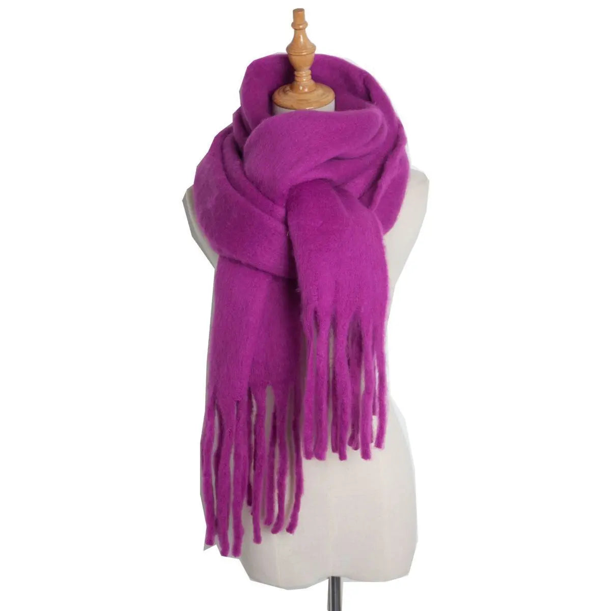 Mohair Twist Braid Plush Scarf For Women Winter Thickened My Store