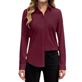 European And American Loose Fashion Temperament Pure Color Shirt My Store