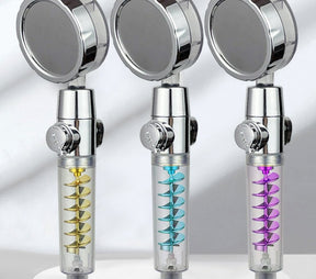 Internet Celebrity Small Waist Supercharged Shower Head Twin-turbo Pressurized Propeller Multifunctional Fan Shower Shower Head My Store