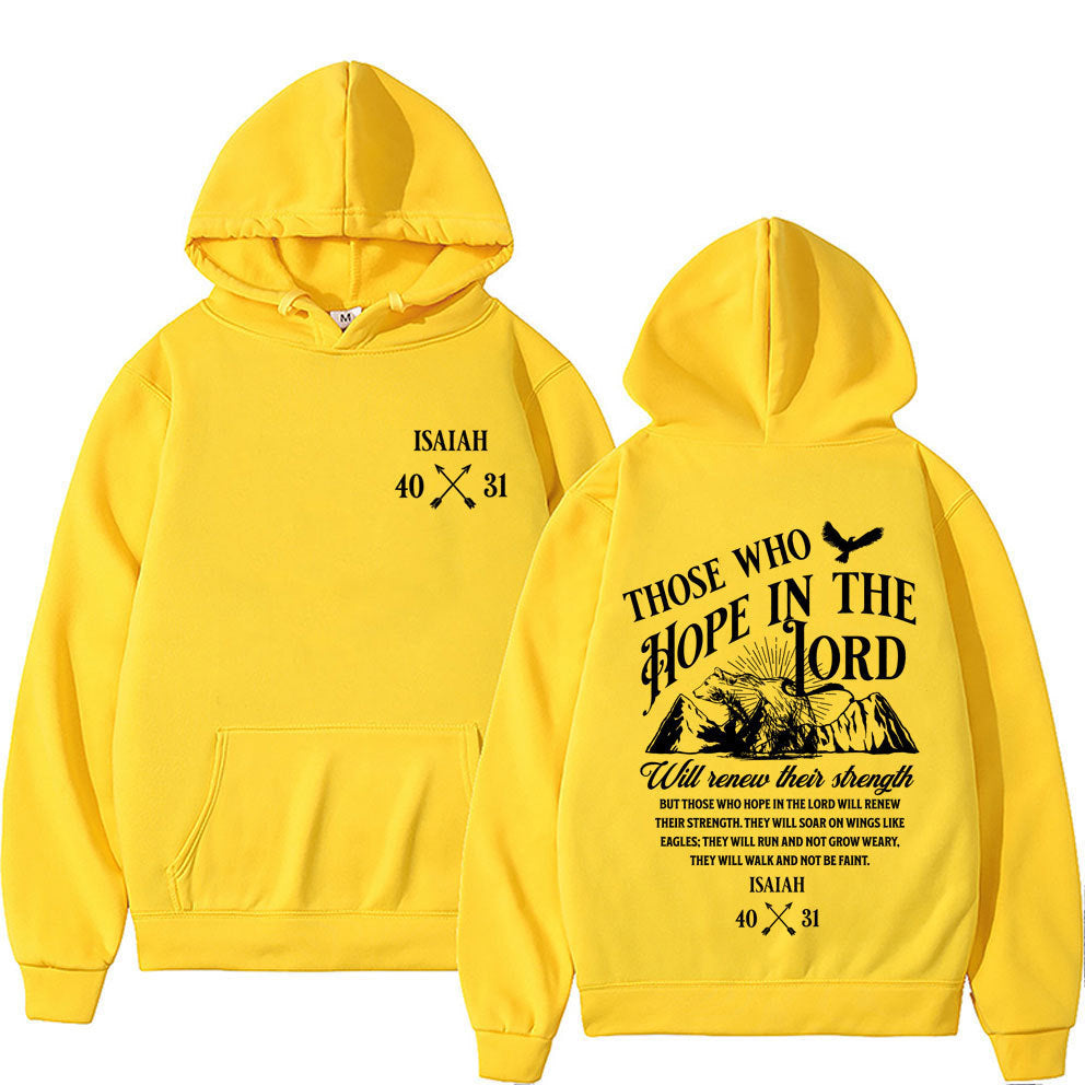 Christian Jesus Letters Print Hoodies Men Women's Clothing My Store