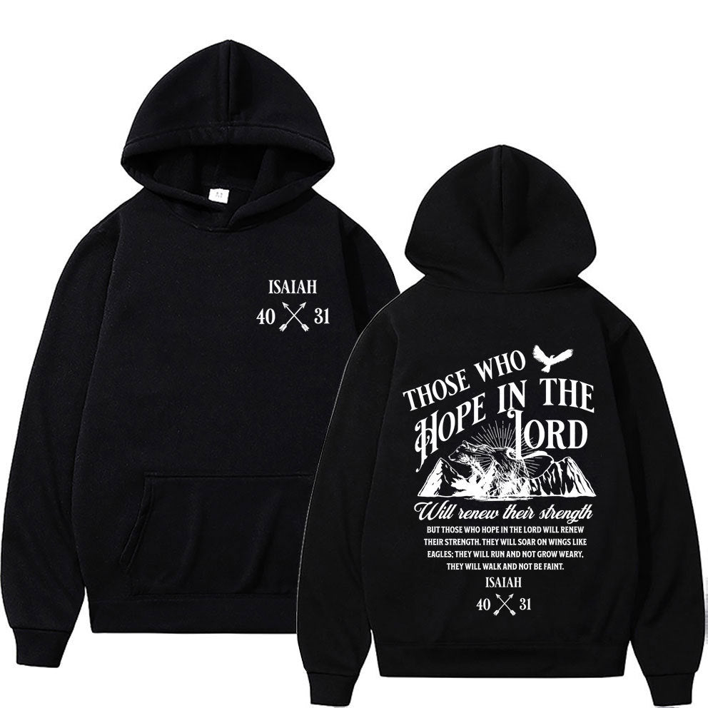 Christian Jesus Letters Print Hoodies Men Women's Clothing My Store