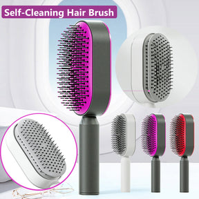 Self Cleaning Hair Brush For Women One-key Cleaning Hair Loss Airbag Massage Scalp Comb Anti-Static Hairbrush My Store