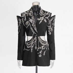 Female High-end Nail Drill Backless Hollow Out Jacket My Store