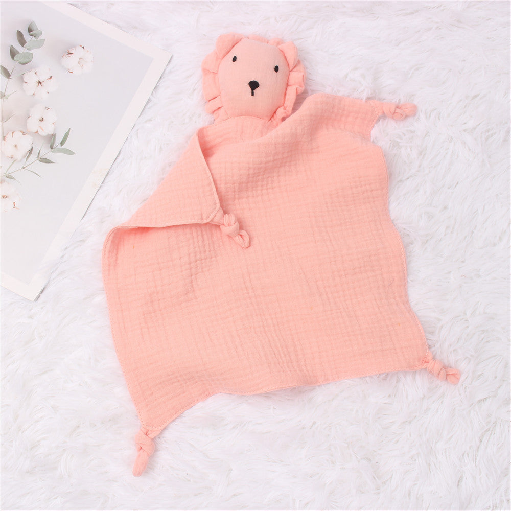 INS Wind Baby Cotton Gauze Comfort Towel Muslin Baby Sleeping Doll Lion Saliva Towel My Store