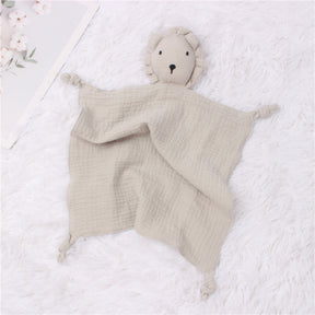 INS Wind Baby Cotton Gauze Comfort Towel Muslin Baby Sleeping Doll Lion Saliva Towel My Store