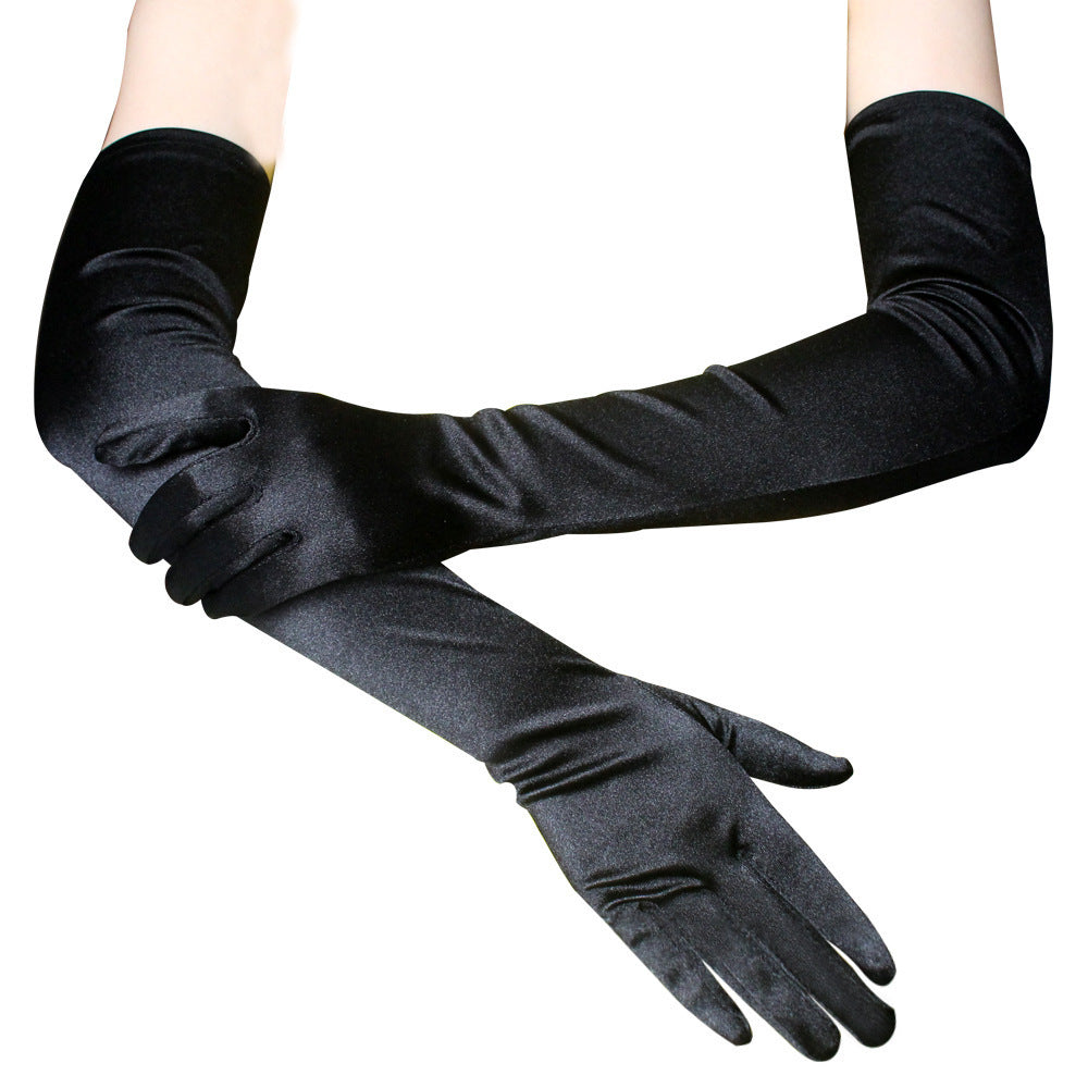 Women's Long Dress Satin Gloves My Store