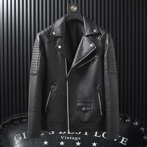 Spring And Autumn Slim-fitting Biker Leather Jacket My Store