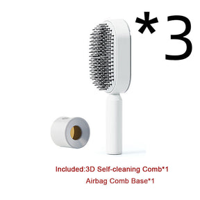 Self Cleaning Hair Brush For Women One-key Cleaning Hair Loss Airbag Massage Scalp Comb Anti-Static Hairbrush My Store