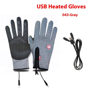 USB Electric Heating Heating Gloves Winter Outdoors Sports Skiing Warm Waterproof Non-slip My Store