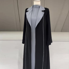 Fashion Colorblock Long Cardigan Trench Coat My Store