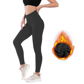 Women's High Waist Belly Contracting Warm Yoga Sports Leggings My Store