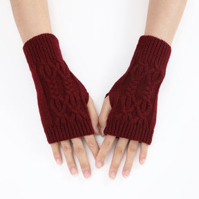 Knitted Half Gloves Female Cute Winter Open Finger Half Finger Student Male And Female Couple Wool My Store