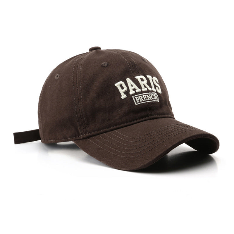 Personalized Washed Letters Embroidered Peaked Cap Outdoor Travel My Store