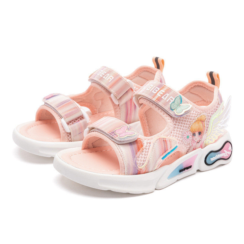 Harpy Bear Kids'' Shoes  Sunshine Princess Shoes Girls'' Sandals Cute Cartoon Breathable Slippers My Store