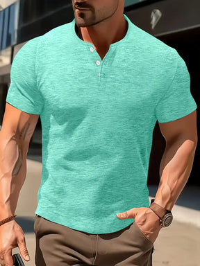 Men's Solid Color Casual Fashion Short Sleeved Shirt My Store