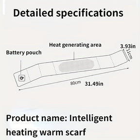 USB Women Men Heating Scarf Temperature Scarf 3 Gears Adjustable USB Charging Heat Control Neck Warmer For Cycling Camping USB Heated Scarf - Temperature Adjustable Heating Scarf My Store