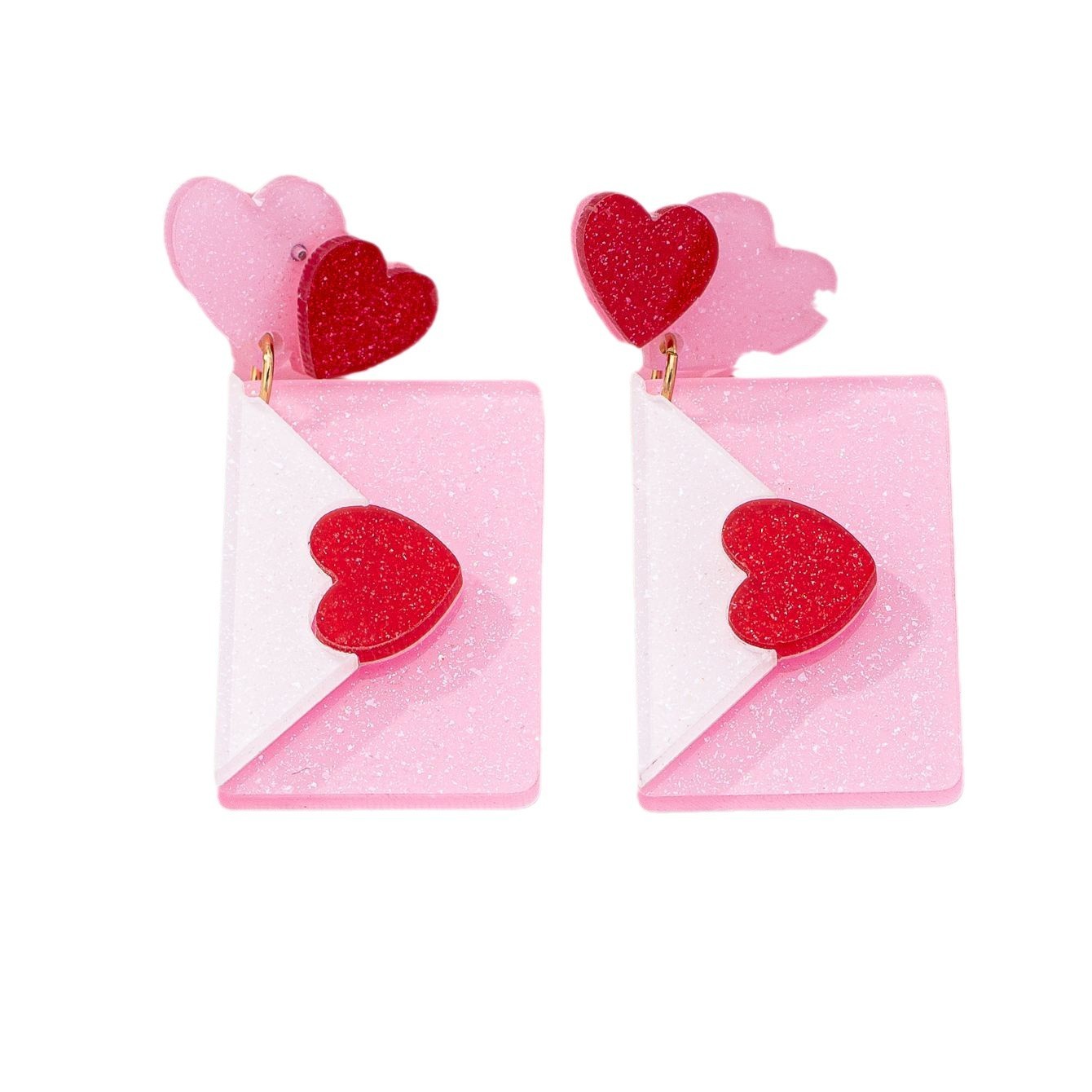 Fashion Valentine's Day Acrylic Love Envelope Earrings My Store