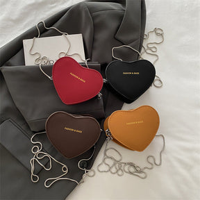 Fashionable Retro Mini Chain Shoulder Crossbody Heart Shape Bag My Store