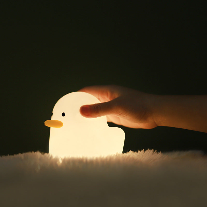 Nordic Cute Lovely Cartoon Dull Duck Led Night Light Silicone USB Charging NightLight Holiday Gifts Kids Room Bedside Bedroom My Store