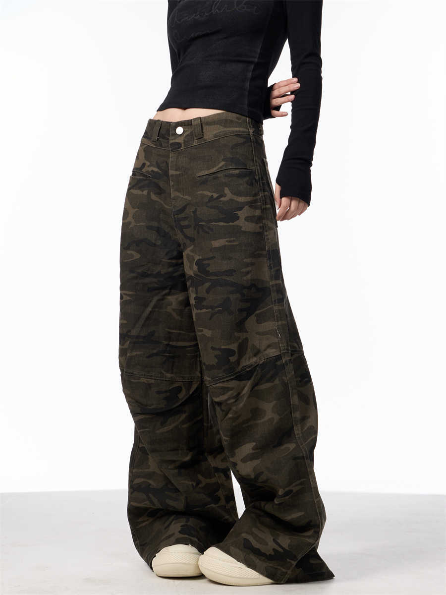 Workwear Camouflage Jeans Women's High Waist Exercise Casual Pants My Store