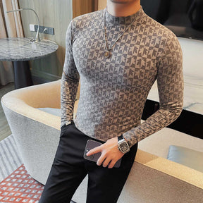 Men's Half-high Collar T-shirt Fashion Trend My Store