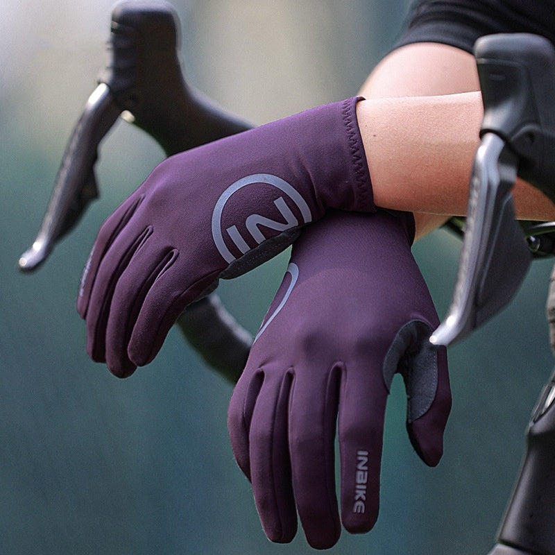 Riding Gloves Fleece-lined Warm Full Finger Touch Screen Shock Absorption My Store