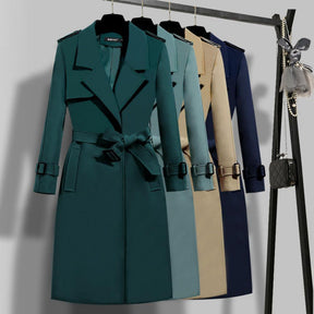 Elegant Slim-fit Slimming Waist Mid-length Trench Coat My Store