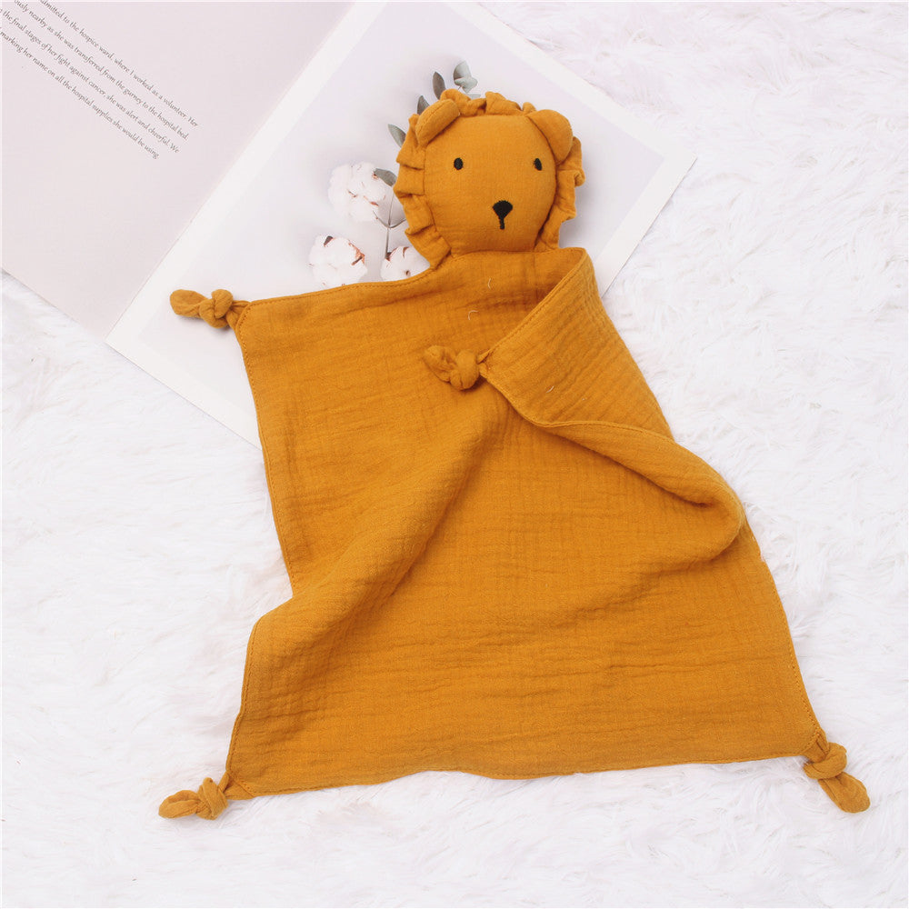 INS Wind Baby Cotton Gauze Comfort Towel Muslin Baby Sleeping Doll Lion Saliva Towel My Store