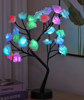 Table Lamp Flower Tree Rose Lamps Fairy Desk Night Lights USB Operated Gifts For Wedding Valentine Christmas Decoration My Store