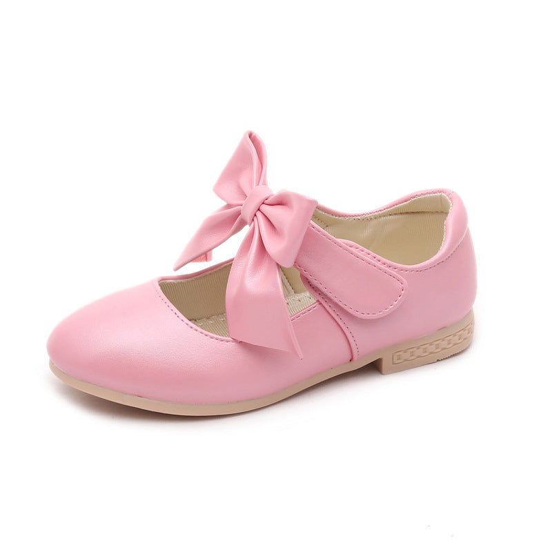 Girls Shoes White Leather Shoes Bowknot Girls Children Princess Shoes My Store