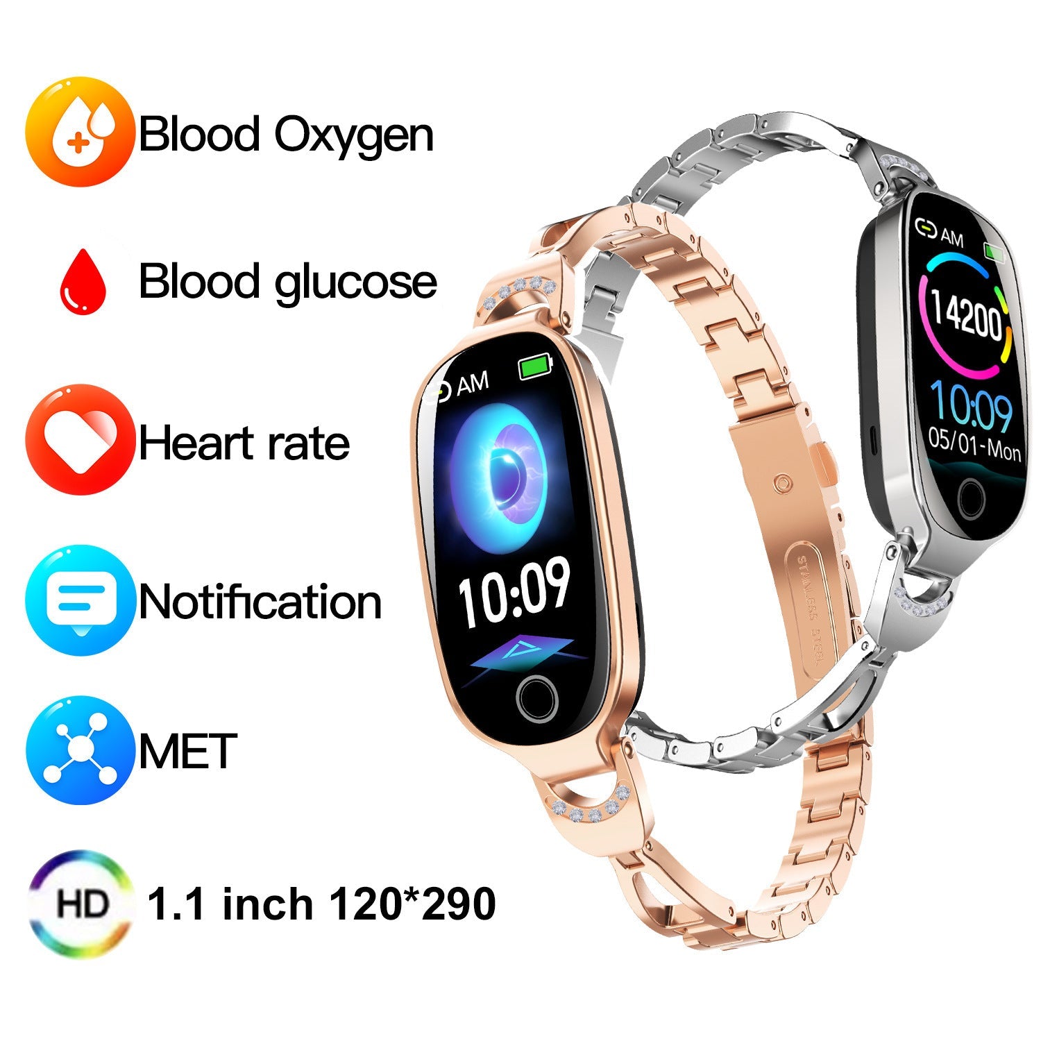 Women's Smart Watch Non-invasive Blood Glucose Menstrual Reminder My Store