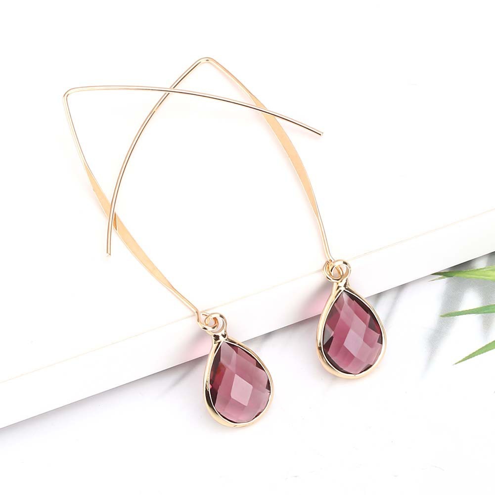 Simple Personality Crystal Water Drop Earrings My Store