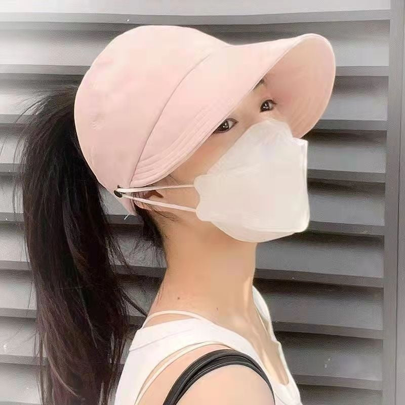 Big Brim Hanging Mask Spring And Summer Sun Hat My Store