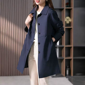 Women's Trench Coat Mid-length Fashionable Elegant Top Coat Overcoat My Store